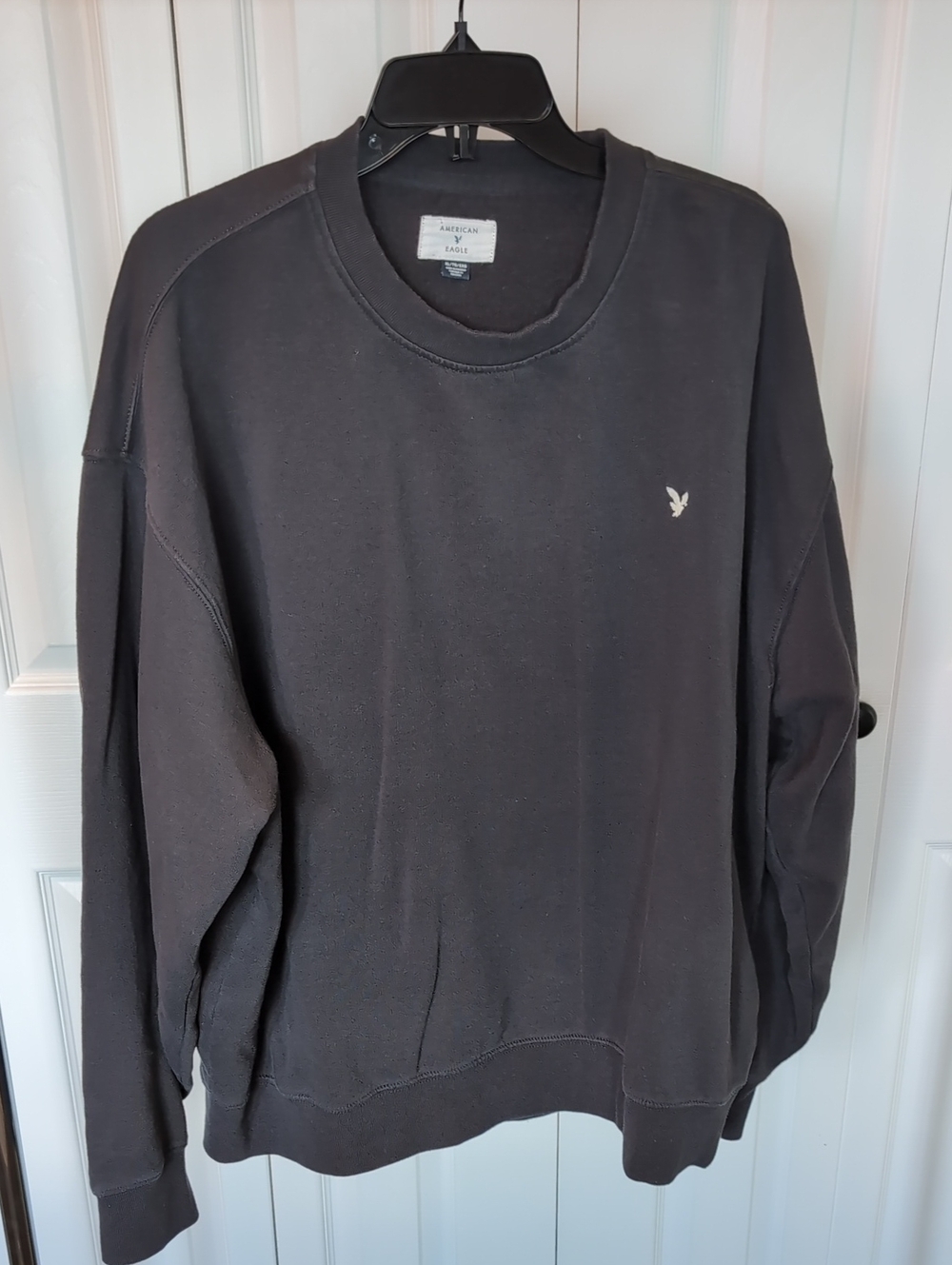American Eagle Outfitters Men's Crewneck Sweatshirt - Charcoal Black